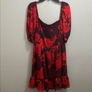 41 Hawthorn Red Floral Mini Dress